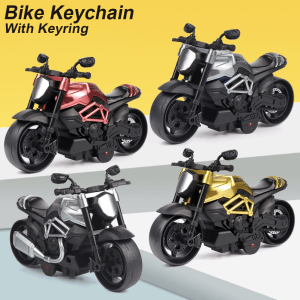 Jumbo Size Sports Bike Pushback Keyring (12pc Pack)