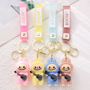 Labubu With Guitar 3d Keychain (Pack of 12)