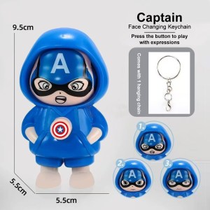 Captain America Face Changing Keychain (Pack of 12)