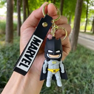 Batt-man Grey 3D Keychain  (12 Pieces in Packet)