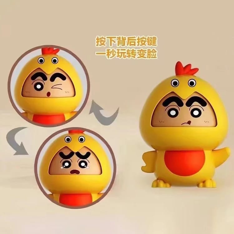 3 Pcs - Shinchan Duck Yellow Face Changing