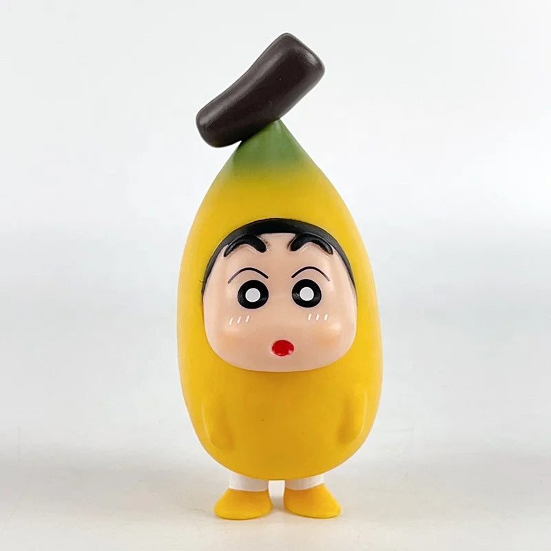 3Pcs Banana Moneybank Shinchan Figurines