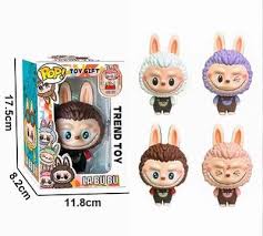 4 Pcs Large Labubu Pop Figurines