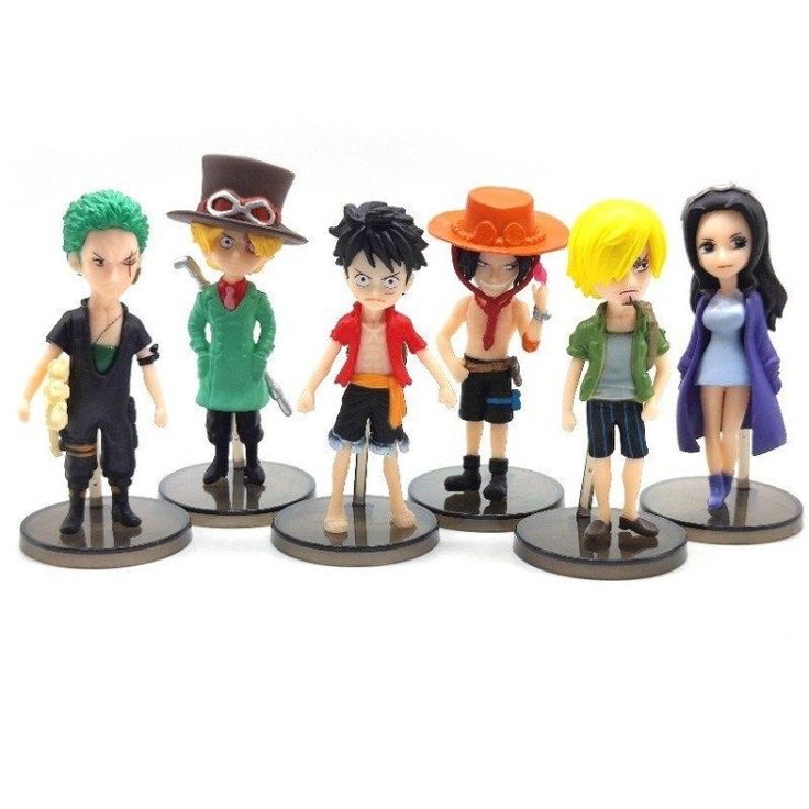 6Pcs One Peice Figure Set Small