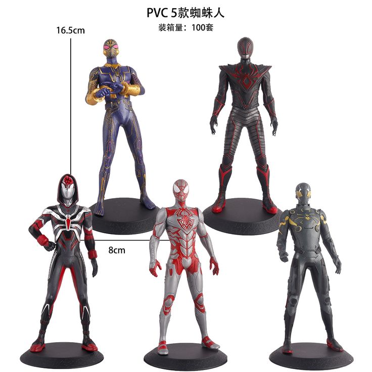 5Pcs Spidy Man Action Figures