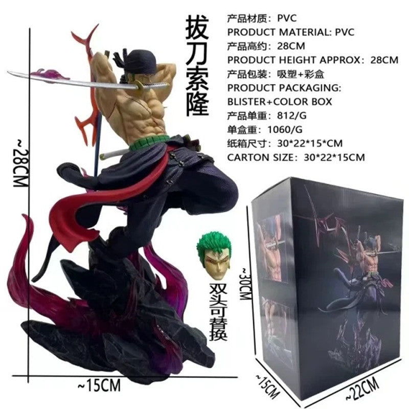 28 cm Zoro Boiling Point Anger Figure