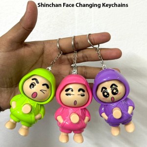 Shinchan Mix Colors Face Changing Keychian (Pack of 12)