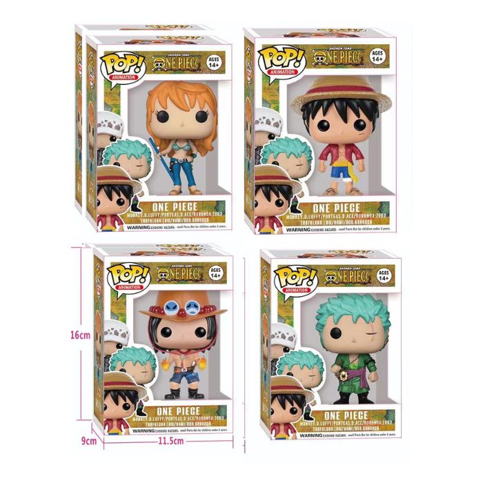 3Pcs Zoro Luffy Nami Funny Pop