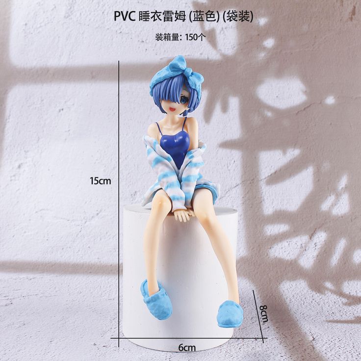 Rem In Blue Clothes Sitting