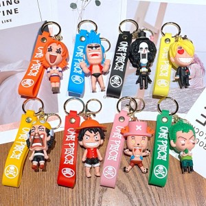 One Piece Characters PVC Keychains 12pcs