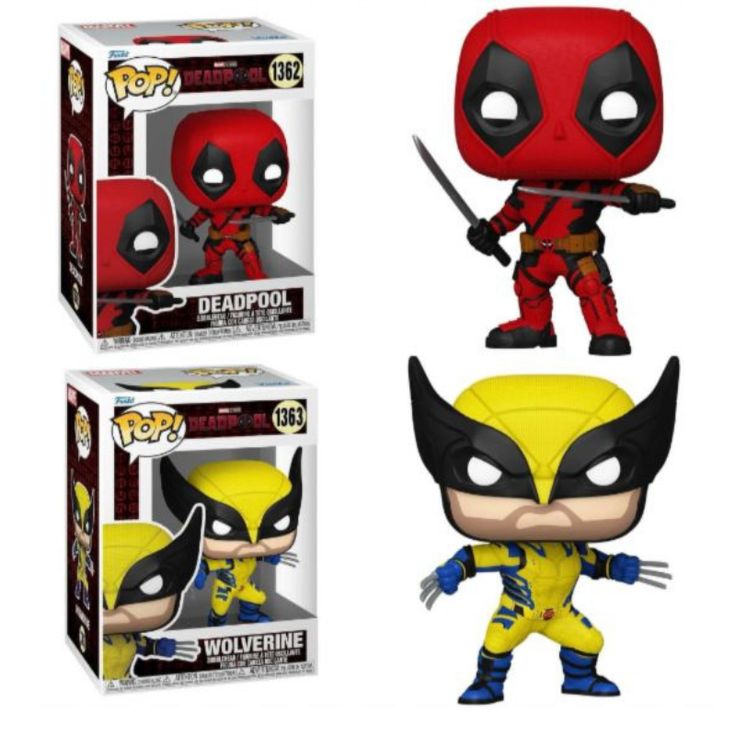 Set Of 2 Dadpool Volvorine Fun Pop Figures 4 Inches