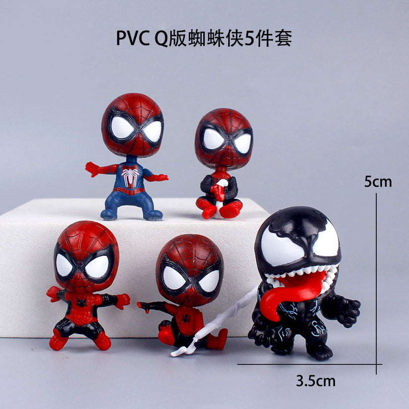 Small Cute Venom Set Of 5 Action Figures Set