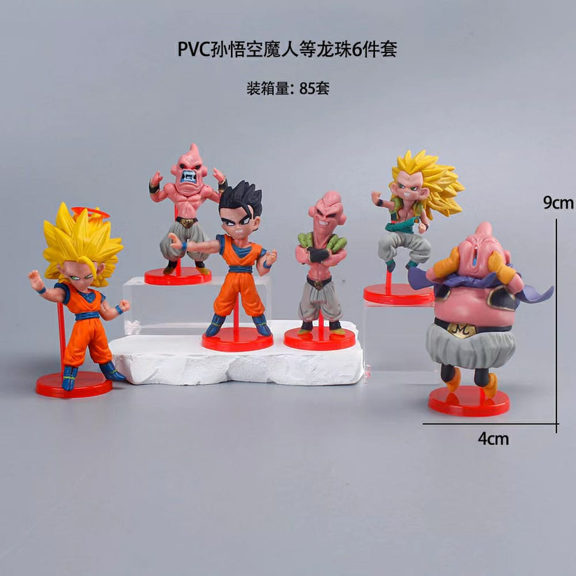 6 Pc Majin Buu DBZ Set Dragon Ballz
