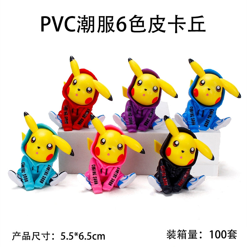 6 Pc Multicolor Pikachu