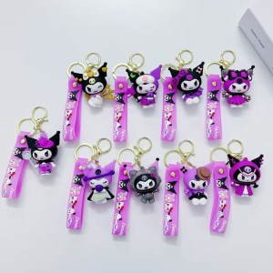 Trendy Kuromi PVC Keychains 12pcs